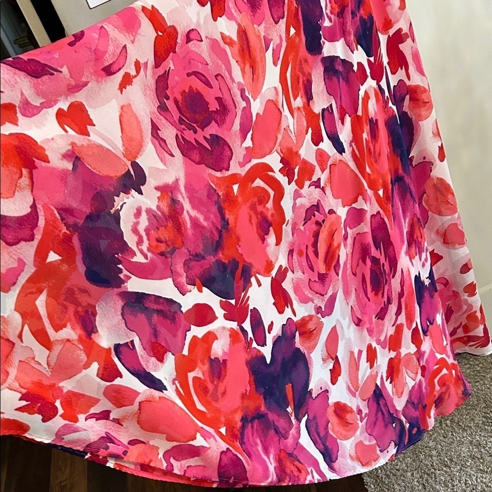 Eliza J Vibrant Pink and Purple Maxi Dress - Picture 5 of 16